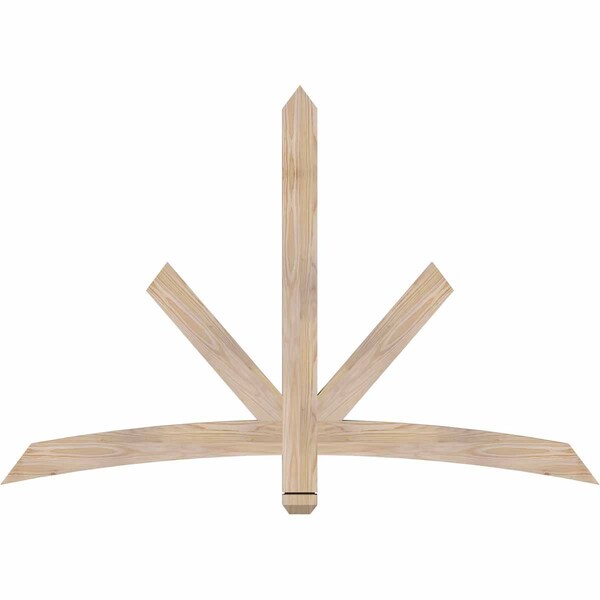 Ekena Millwork Alberta Smooth Timber Gable Bracket, Douglas Fir, 60"W x 40"H x 1 1/2"D x 3 1/2"F, 16/12 Pitch GBW060X40X0204ALB00SDF - main